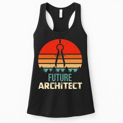 Retro Future Architect Compass Architecture Student Womens Tank Top