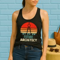 Retro Future Architect Compass Architecture Student Womens Tank Top