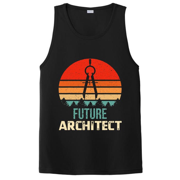 Retro Future Architect Compass Architecture Student PosiCharge Competitor Tank