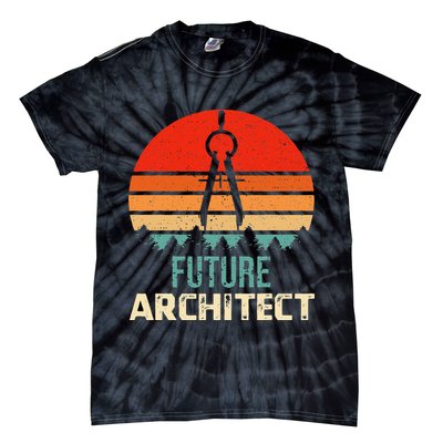Retro Future Architect Compass Architecture Student Tie-Dye T-Shirt