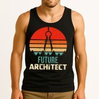 Retro Future Architect Compass Architecture Student Tank Top