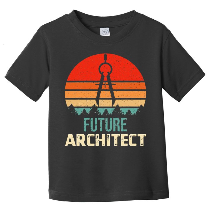Retro Future Architect Compass Architecture Student Toddler T-Shirt