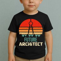 Retro Future Architect Compass Architecture Student Toddler T-Shirt