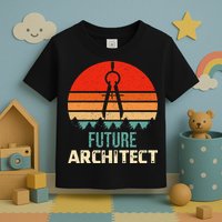 Retro Future Architect Compass Architecture Student Toddler T-Shirt