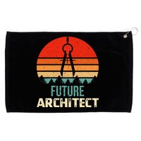 Retro Future Architect Compass Architecture Student Grommeted Golf Towel