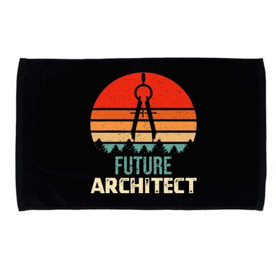 Retro Future Architect Compass Architecture Student Microfiber Hand Towel