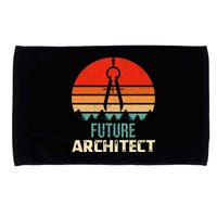 Retro Future Architect Compass Architecture Student Microfiber Hand Towel