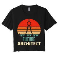 Retro Future Architect Compass Architecture Student Crop Top