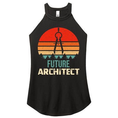 Retro Future Architect Compass Architecture Student Women's Perfect Tri Rocker Tank