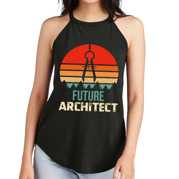 Retro Future Architect Compass Architecture Student Women's Perfect Tri Rocker Tank