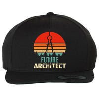 Retro Future Architect Compass Architecture Student Wool Snapback Cap