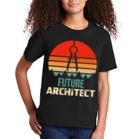 Retro Future Architect Compass Architecture Student Kids T-Shirt