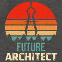 Retro Future Architect Compass Architecture Student Vector Backpack