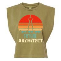 Retro Future Architect Compass Architecture Student Garment-Dyed Women's Muscle Tee