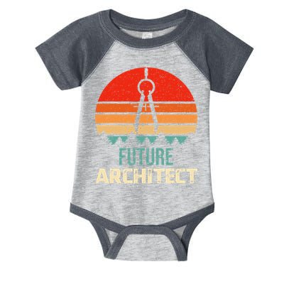 Retro Future Architect Compass Architecture Student Infant Baby Jersey Bodysuit