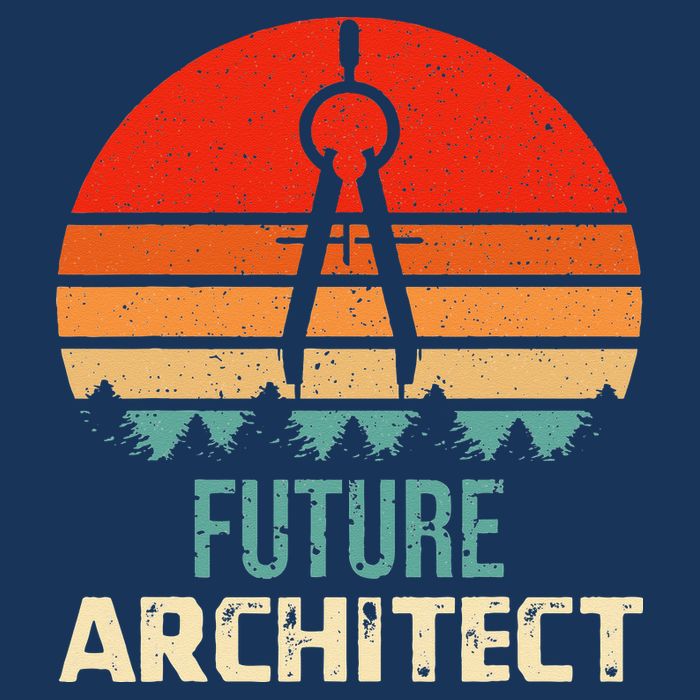 Retro Future Architect Compass Architecture Student Infant Baby Jersey Bodysuit