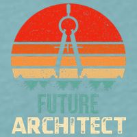 Retro Future Architect Compass Architecture Student Sueded Cloud Jersey T-Shirt