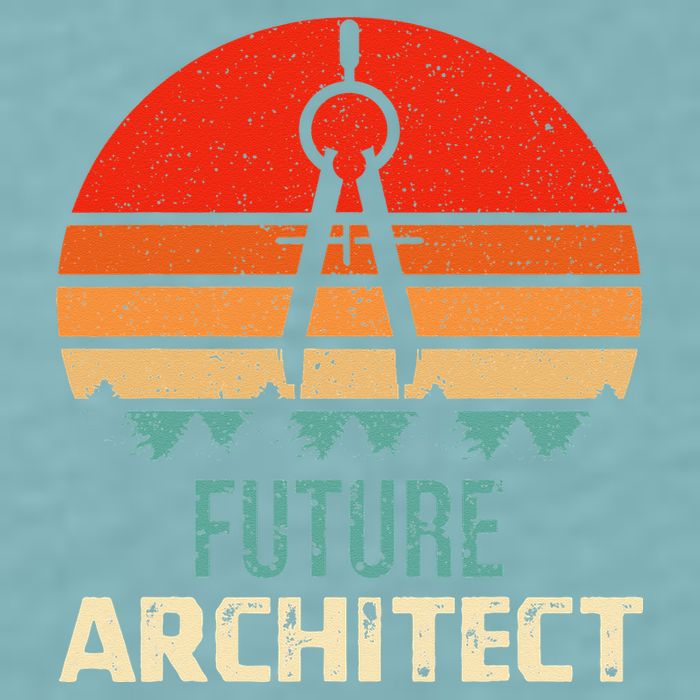 Retro Future Architect Compass Architecture Student Sueded Cloud Jersey T-Shirt