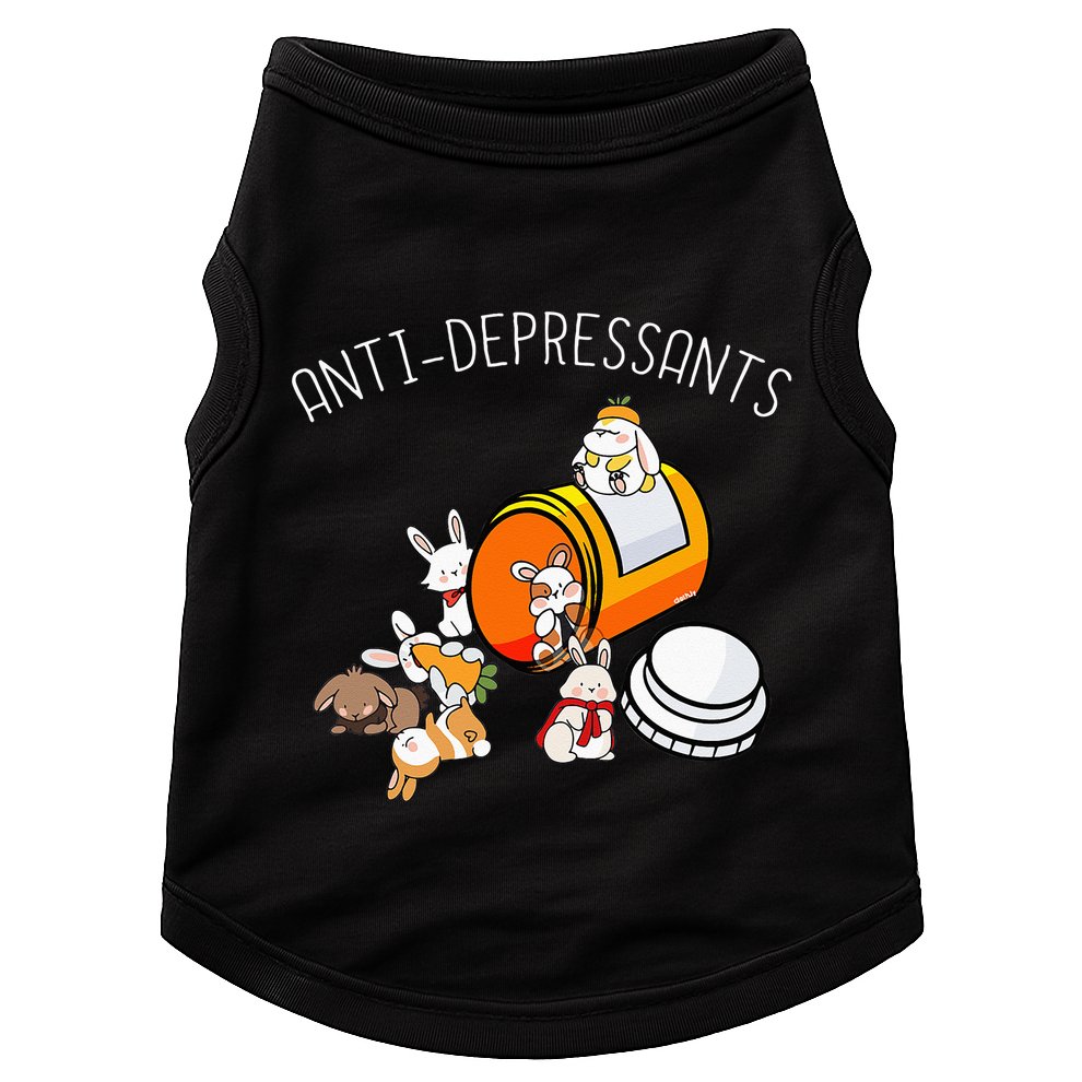 Rabbit Funny Antidepressants Gift Idea Bunny Doggie Tank
