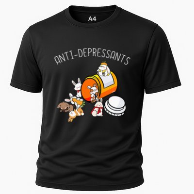 Rabbit Funny Antidepressants Gift Idea Bunny Performance Shirt