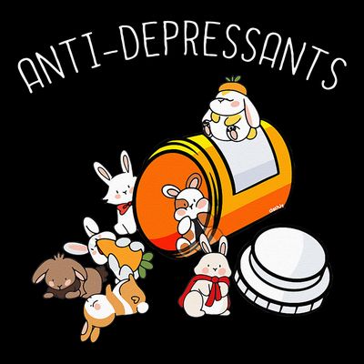 Rabbit Funny Antidepressants Gift Idea Bunny T-Shirt
