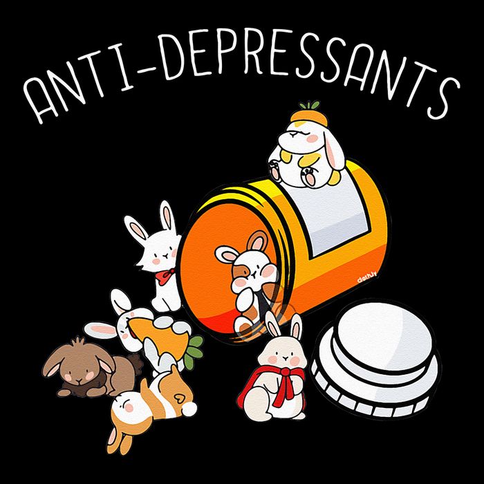 Rabbit Funny Antidepressants Gift Idea Bunny Tall T-Shirt