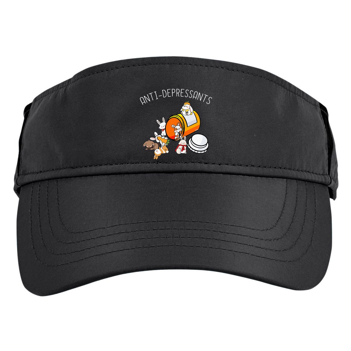 Rabbit Funny Antidepressants Gift Idea Bunny Adult Drive Performance Visor