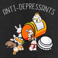 Rabbit Funny Antidepressants Gift Idea Bunny 25L Jumbo Tote