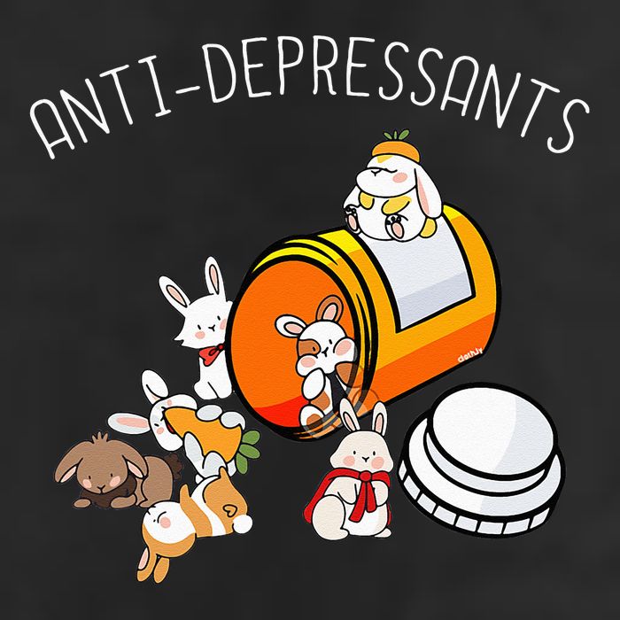 Rabbit Funny Antidepressants Gift Idea Bunny 25L Jumbo Tote