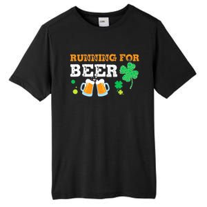 Running For Beer Funny St Patrick's Day Irish Tall Fusion ChromaSoft Performance T-Shirt