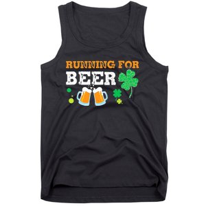 Running For Beer Funny St Patrick's Day Irish Tank Top