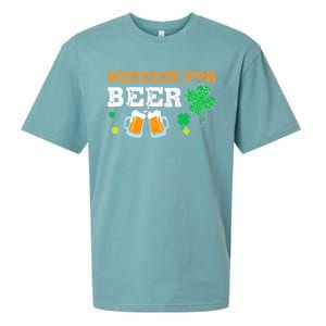 Running For Beer Funny St Patrick's Day Irish Sueded Cloud Jersey T-Shirt