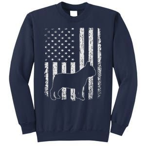 Retro French Bulldog American Flag Dog Dad Dog Mom Sweatshirt