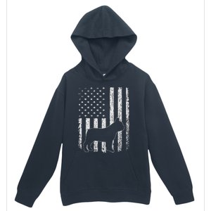 Retro French Bulldog American Flag Dog Dad Dog Mom Urban Pullover Hoodie