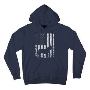 Retro French Bulldog American Flag Dog Dad Dog Mom Tall Hoodie