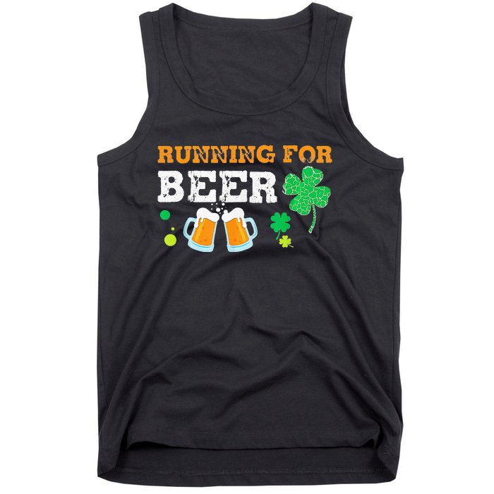 Running For Beer Funny St Patrick's Day Irish Tank Top