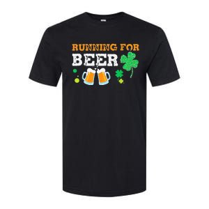 Running For Beer Funny St Patrick's Day Irish Softstyle CVC T-Shirt