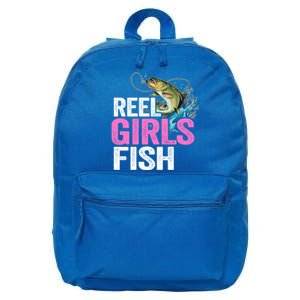 Reel Fish Bass Fishing Funny Fisher Mom Fishing Gift 16 in Basic Backpack