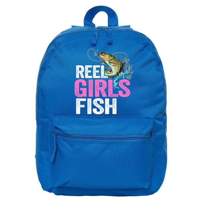 Reel Fish Bass Fishing Funny Fisher Mom Fishing Gift 16 in Basic Backpack