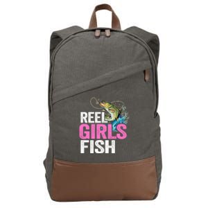 Reel Fish Bass Fishing Funny Fisher Mom Fishing Gift Cotton Canvas Backpack