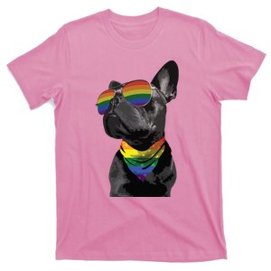 Rainbow French Bulldog Lovers Frenchie LGBTQ Pride Month T-Shirt