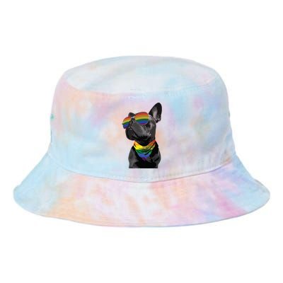 Rainbow French Bulldog Lovers Frenchie LGBTQ Pride Month Tie Dye Newport Bucket Hat