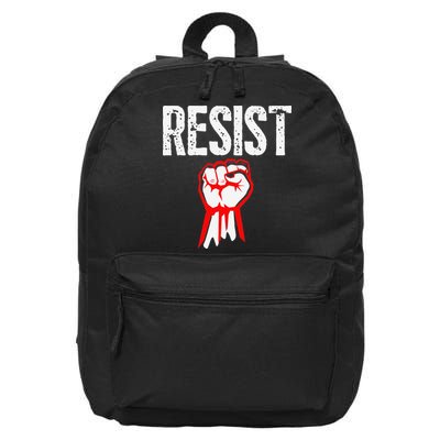 Resist Fist Be Part Of The Resistance Anti Trump Gift 16 in Basic Backpack
