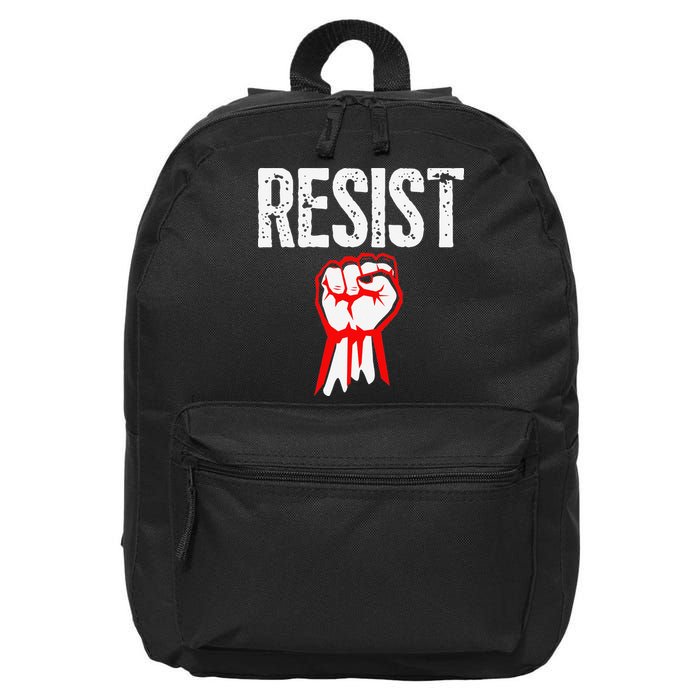 Resist Fist Be Part Of The Resistance Anti Trump Gift 16 in Basic Backpack