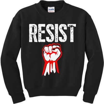 Resist Fist Be Part Of The Resistance Anti Trump Gift Kids Sweatshirt