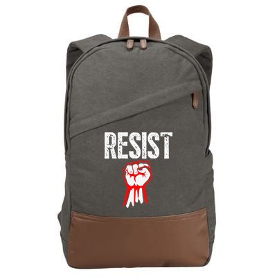 Resist Fist Be Part Of The Resistance Anti Trump Gift Cotton Canvas Backpack