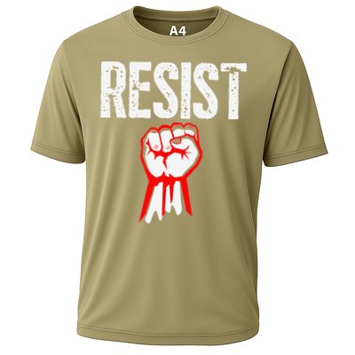 Resist Fist Be Part Of The Resistance Anti Trump Gift Cooling Performance Crew T-Shirt