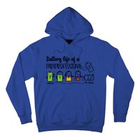 Roeo Funny Battery Life Of A Paraprofessional Teacher Life Great Gift Hoodie