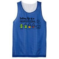 Roeo Funny Battery Life Of A Paraprofessional Teacher Life Great Gift Mesh Reversible Basketball Jersey Tank