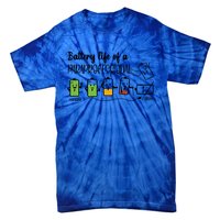 Roeo Funny Battery Life Of A Paraprofessional Teacher Life Great Gift Tie-Dye T-Shirt